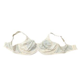 Breezies Womens Lace Bra Size 48DD Beige Adjustable Straps Intimate Supportive